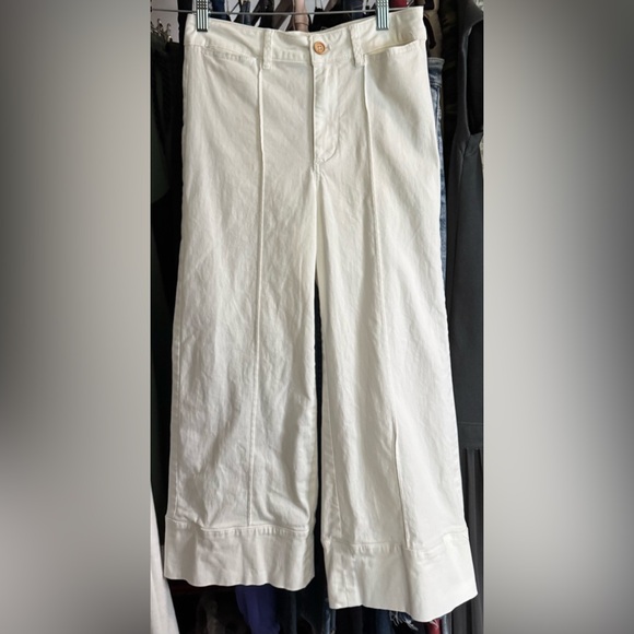 Anthropologie Pants - Anthropologie wide leg crop 0